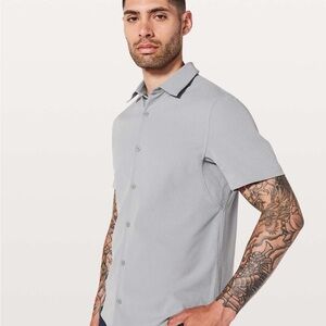 lululemon athletica Men's Light Gray Button Down Shirt